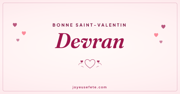 Image « Bonne Saint-Valentin Devran » au format large