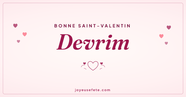 Image « Bonne Saint-Valentin Devrim » au format large