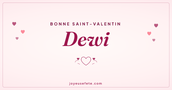 Image « Bonne Saint-Valentin Dewi » au format large