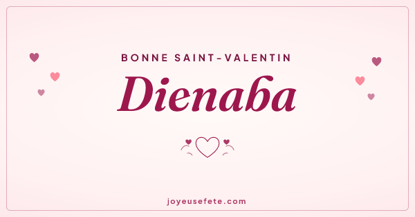 Image « Bonne Saint-Valentin Dienaba » au format large