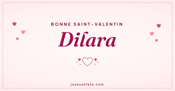 Image « Bonne Saint-Valentin Dilara » au format large