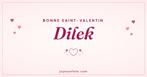 Image « Bonne Saint-Valentin Dilek » au format large