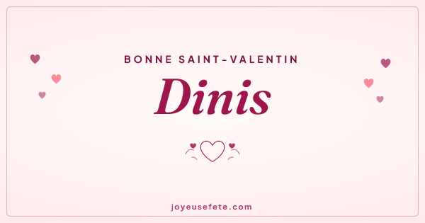 Image « Bonne Saint-Valentin Dinis » au format large