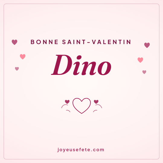 Image carrée « Bonne Saint-Valentin Dino » pour WhatsApp