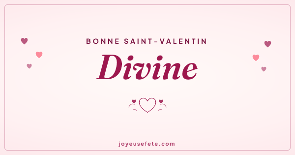 Image « Bonne Saint-Valentin Divine » au format large