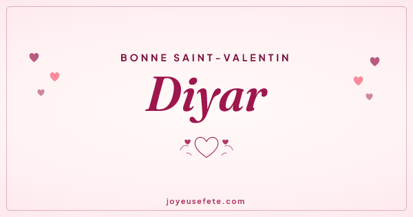 Image « Bonne Saint-Valentin Diyar » au format large