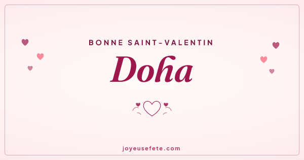 Image « Bonne Saint-Valentin Doha » au format large
