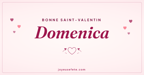 Image « Bonne Saint-Valentin Domenica » au format large