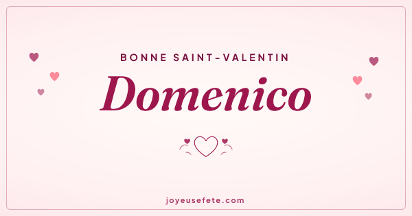 Image « Bonne Saint-Valentin Domenico » au format large