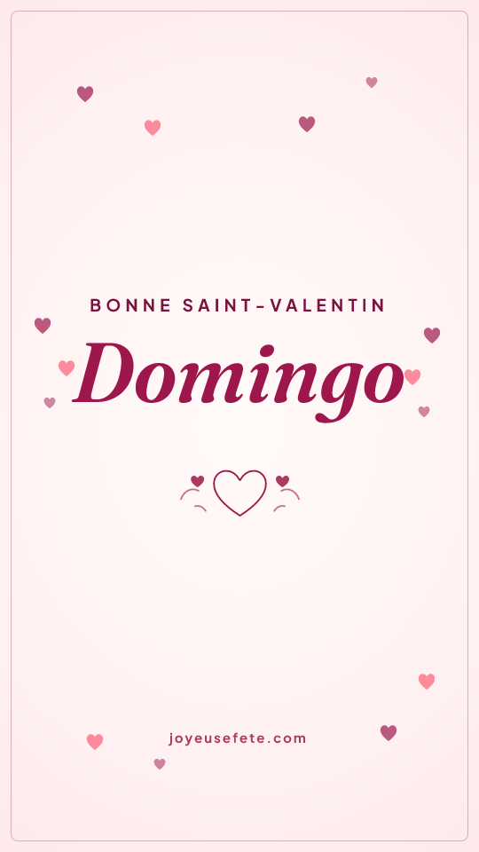 Image « Bonne Saint-Valentin Domingo » au format story
