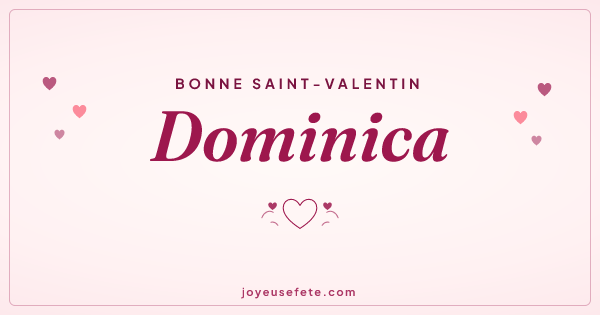 Image « Bonne Saint-Valentin Dominica » au format large