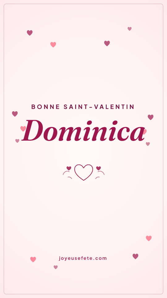 Image « Bonne Saint-Valentin Dominica » au format story