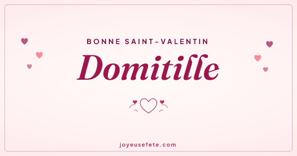 Image « Bonne Saint-Valentin Domitille » au format large