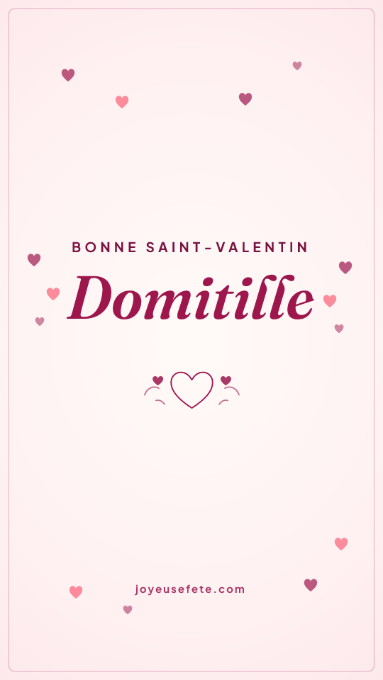 Image « Bonne Saint-Valentin Domitille » au format story