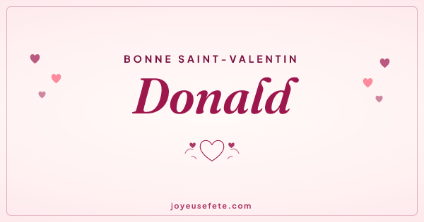Image « Bonne Saint-Valentin Donald » au format large