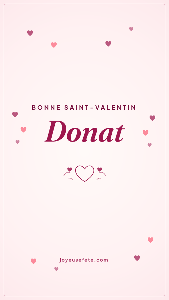 Image « Bonne Saint-Valentin Donat » au format story