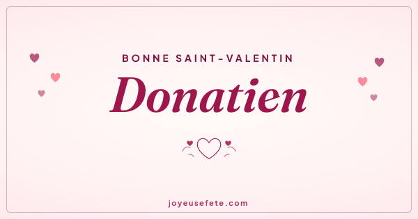 Image « Bonne Saint-Valentin Donatien » au format large