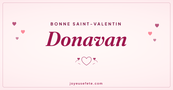 Image « Bonne Saint-Valentin Donavan » au format large