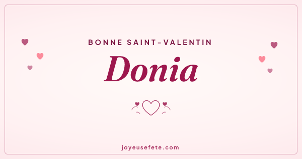 Image « Bonne Saint-Valentin Donia » au format large