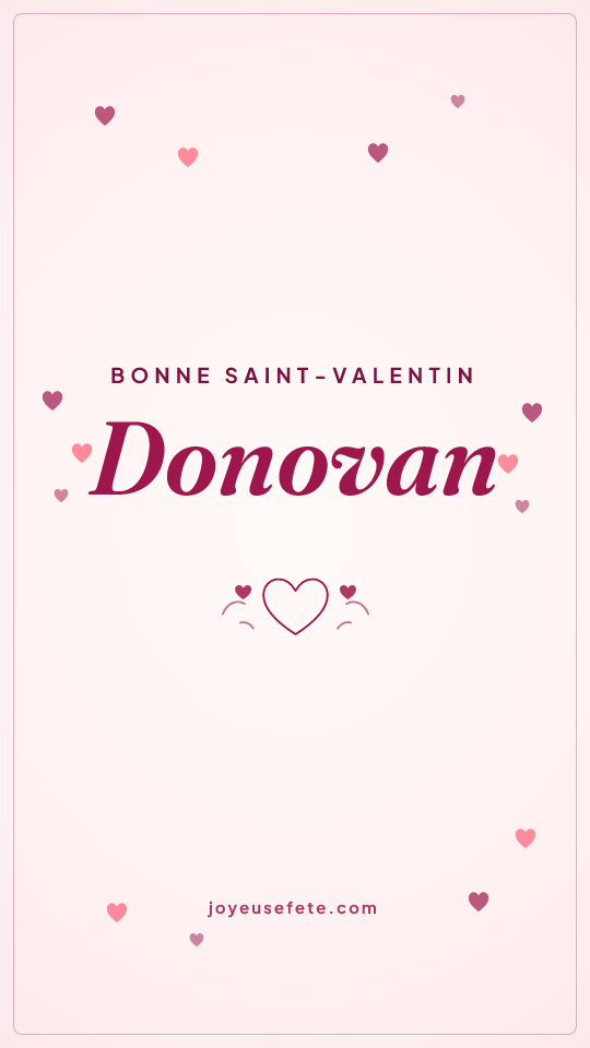 Image « Bonne Saint-Valentin Donovan » au format story