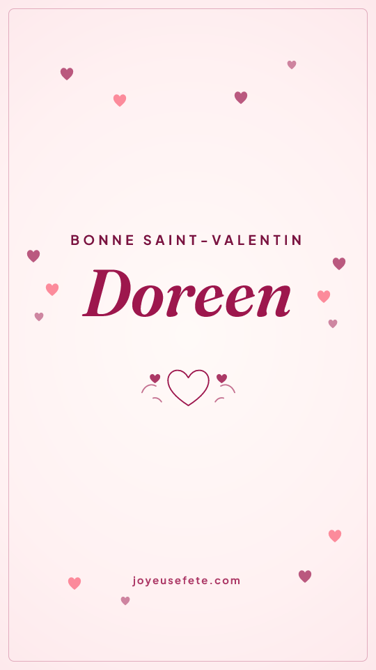 Image « Bonne Saint-Valentin Doreen » au format story