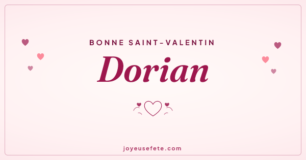 Image « Bonne Saint-Valentin Dorian » au format large