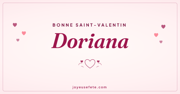 Image « Bonne Saint-Valentin Doriana » au format large
