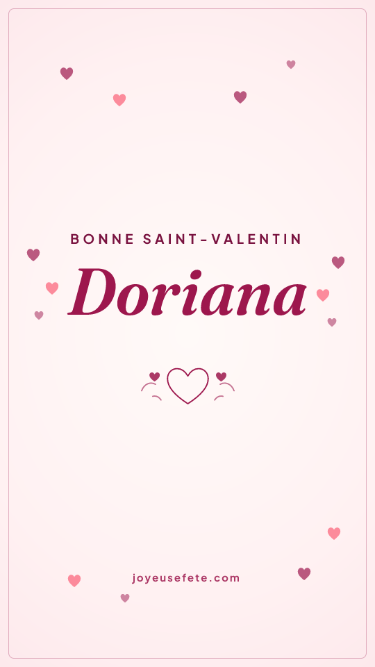 Image « Bonne Saint-Valentin Doriana » au format story