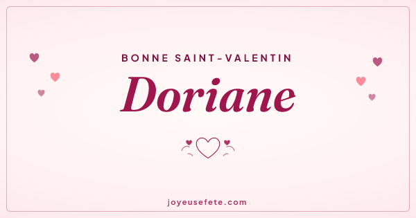 Image « Bonne Saint-Valentin Doriane » au format large