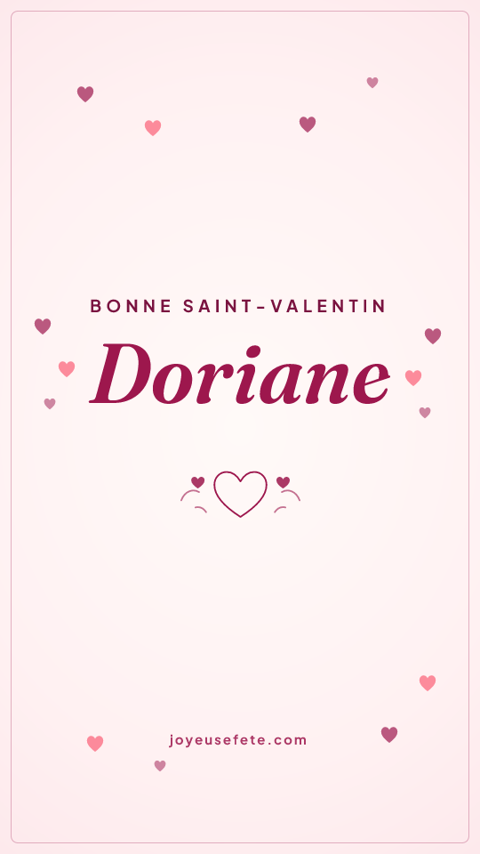 Image « Bonne Saint-Valentin Doriane » au format story