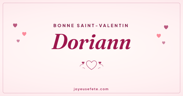 Image « Bonne Saint-Valentin Doriann » au format large