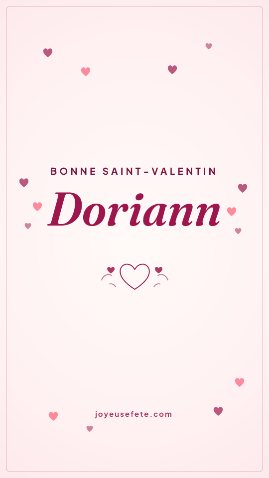 Image « Bonne Saint-Valentin Doriann » au format story