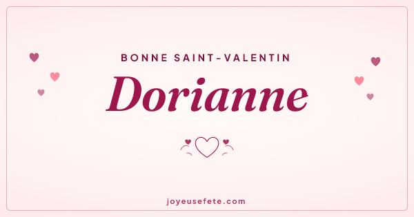 Image « Bonne Saint-Valentin Dorianne » au format large