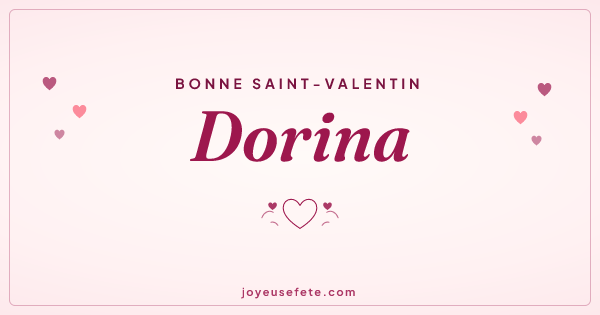 Image « Bonne Saint-Valentin Dorina » au format large