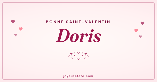 Image « Bonne Saint-Valentin Doris » au format large
