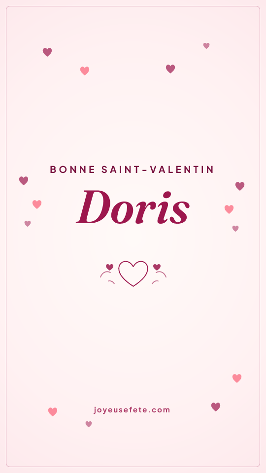 Image « Bonne Saint-Valentin Doris » au format story