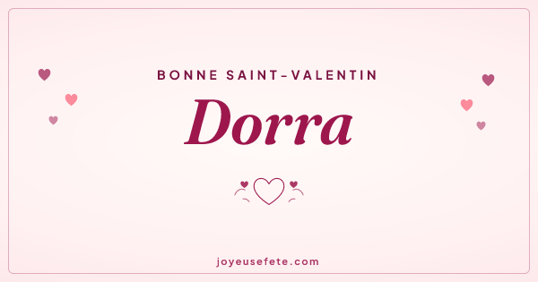 Image « Bonne Saint-Valentin Dorra » au format large