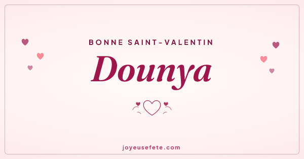 Image « Bonne Saint-Valentin Dounya » au format large