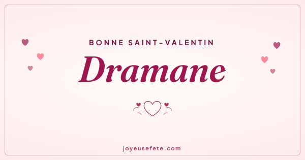 Image « Bonne Saint-Valentin Dramane » au format large