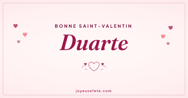 Image « Bonne Saint-Valentin Duarte » au format large