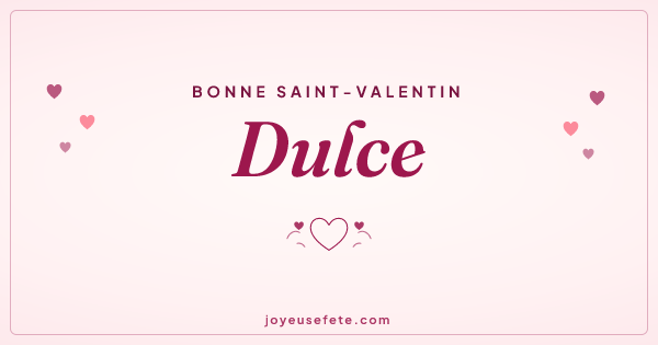 Image « Bonne Saint-Valentin Dulce » au format large