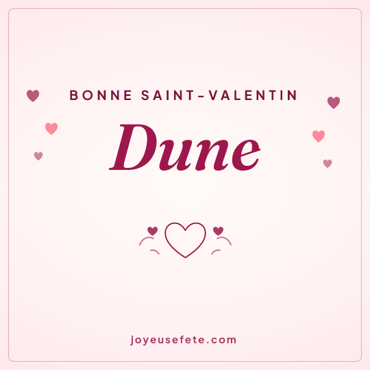 Image carrée « Bonne Saint-Valentin Dune » pour WhatsApp