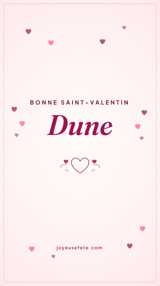Image « Bonne Saint-Valentin Dune » au format story
