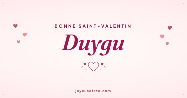 Image « Bonne Saint-Valentin Duygu » au format large