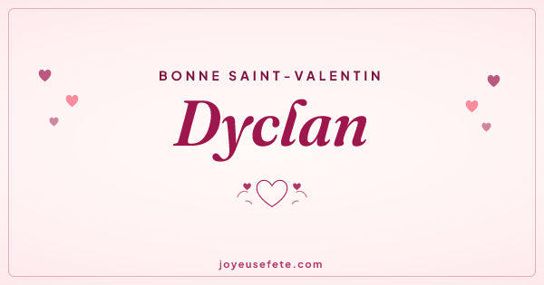 Image « Bonne Saint-Valentin Dyclan » au format large