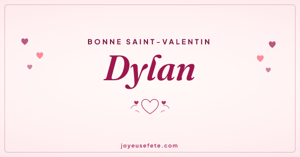 Image « Bonne Saint-Valentin Dylan » au format large
