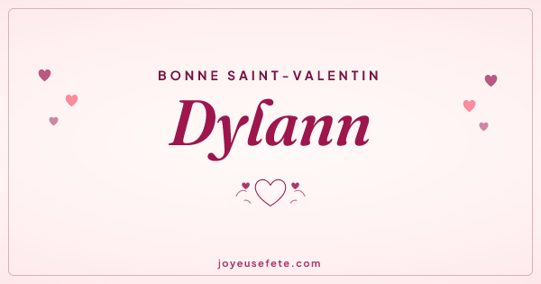Image « Bonne Saint-Valentin Dylann » au format large
