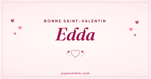 Image « Bonne Saint-Valentin Edda » au format large