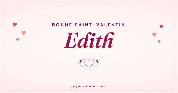 Image « Bonne Saint-Valentin Edith » au format large
