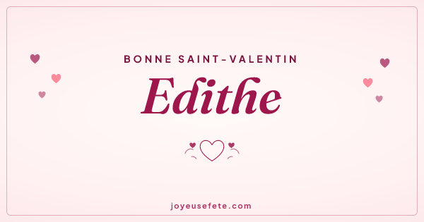 Image « Bonne Saint-Valentin Edithe » au format large